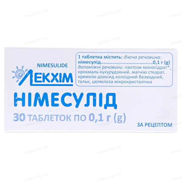 Nimesulide 30 tablets 100 mg