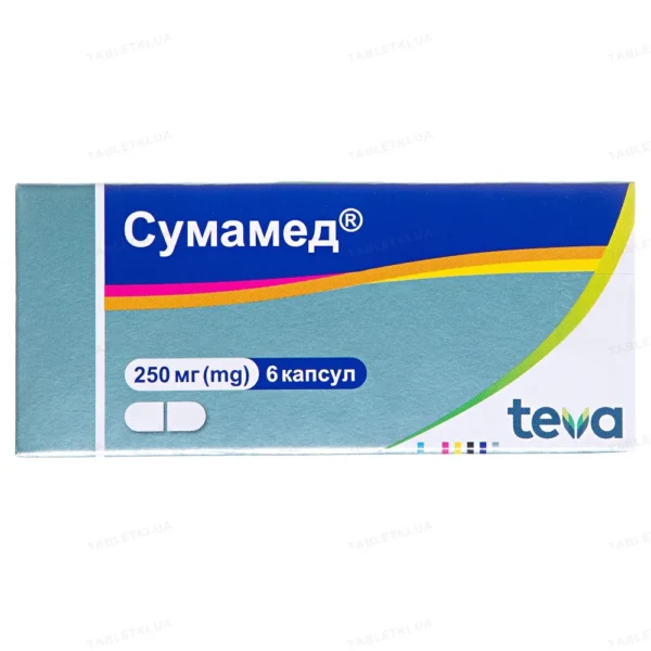 сумамед250 Sumamed 6 capsules 250mg