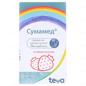 Sumamed powder for oral suspension 100mg/5ml flask 20ml (400mg)